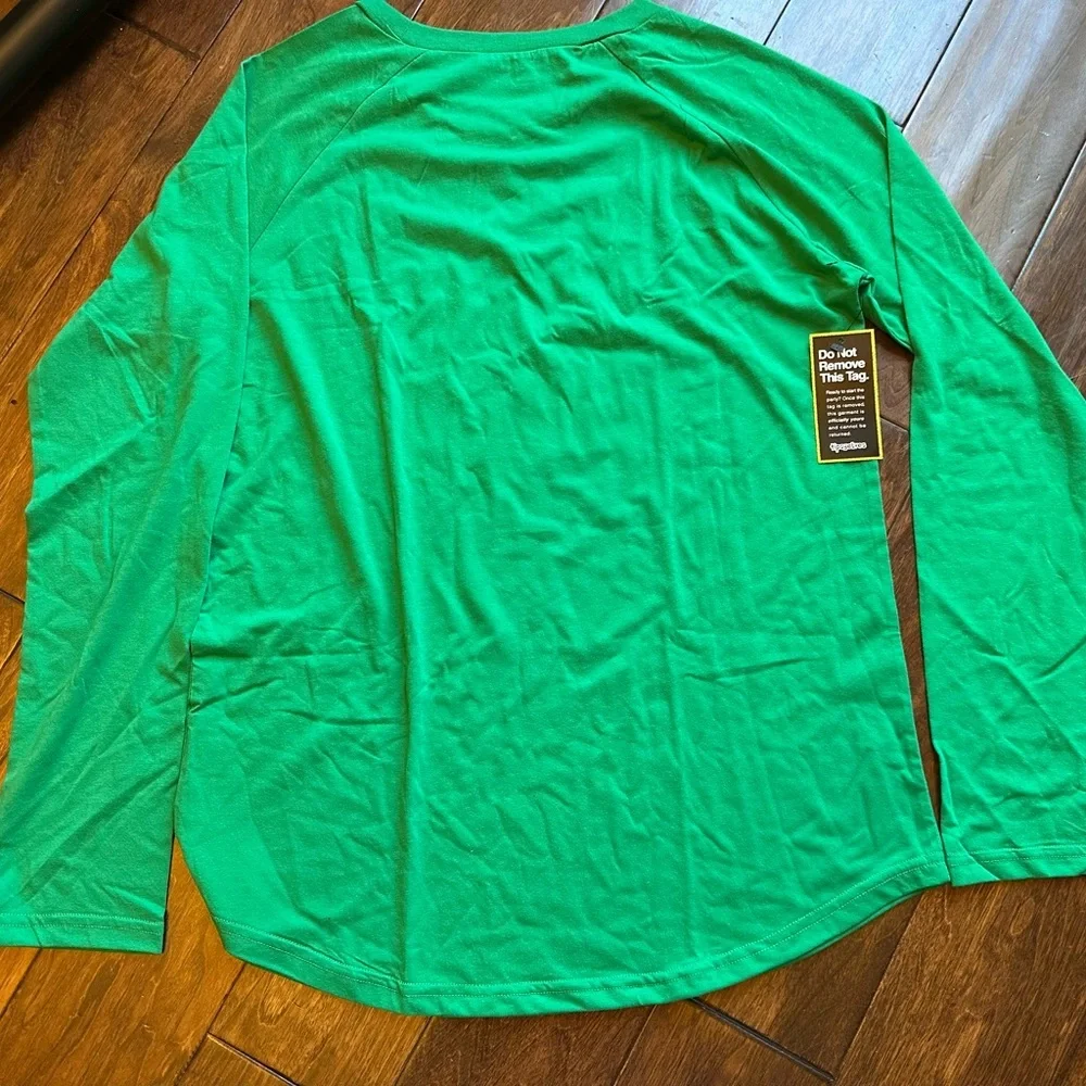 Tipsy Elves Women’s St. Patrick’s Day Zero Lucks Given Ladies Shirt - Picture 5 of 5